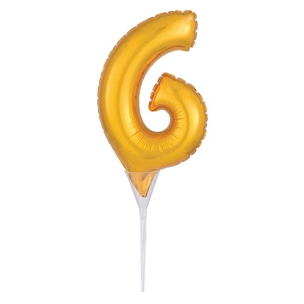 Cake Topper - Folien Ballon Gold – 6